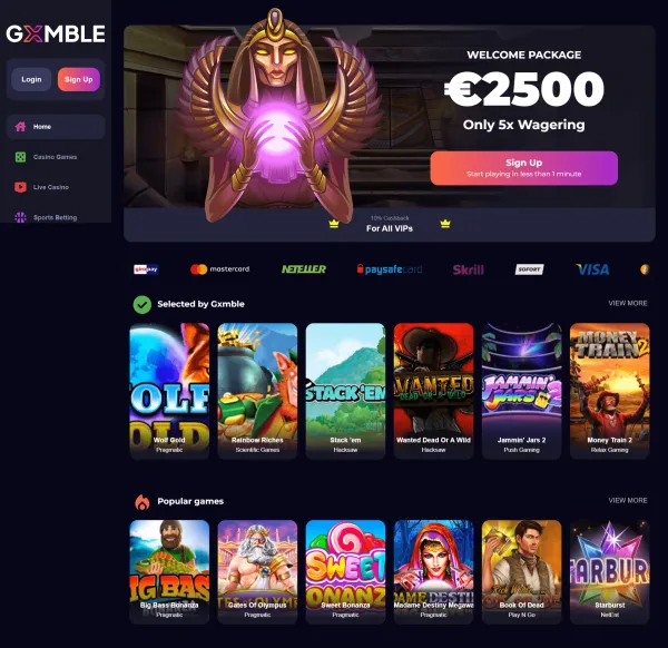 Gxmble Casino pros and cons