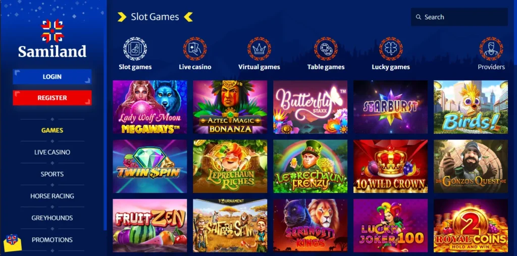 Top games at Samiland Casino