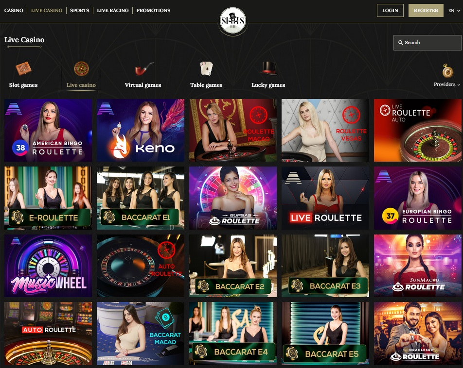 Mr Slots Club Casino live casino