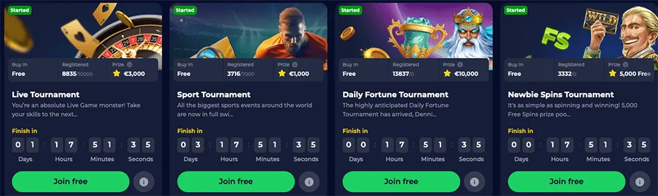 NineWin Casino tournaments