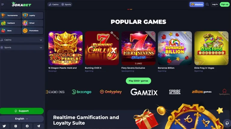 Play popular games at Jokabet Casino