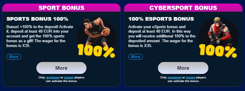 Bonuses of Lucky Carnival Casino