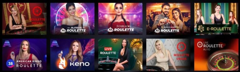 Live games at Platinum Club VIP Casino