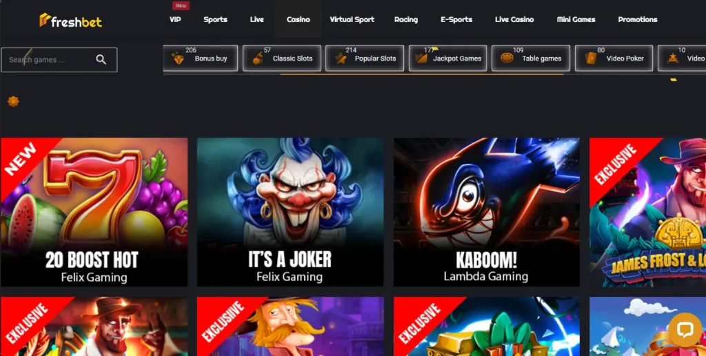 Popular game by Freshbet Casino