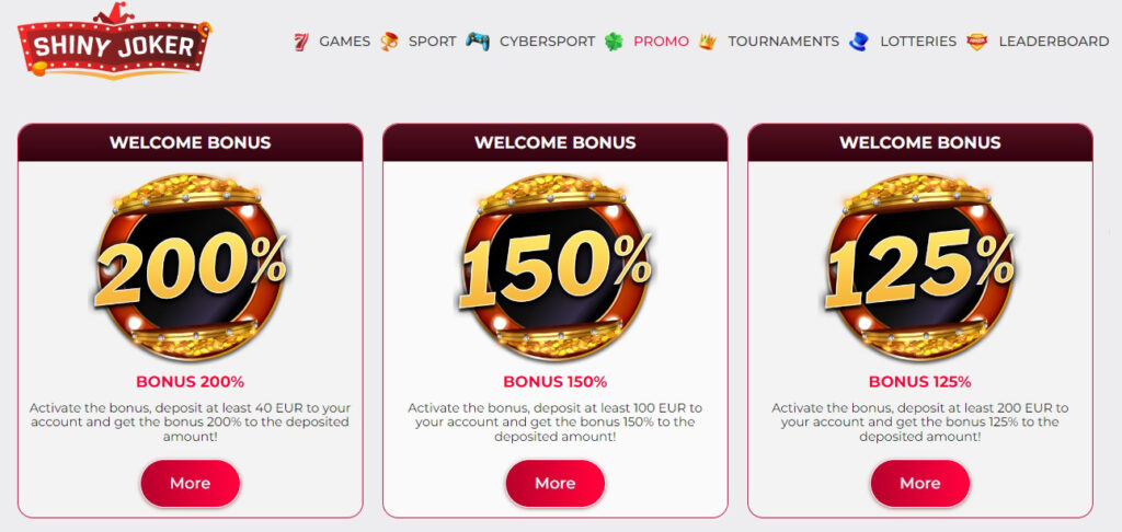 Shiny Joker Casino bonuses